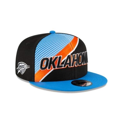 Black Oklahoma City Thunder Hat - New Era NBA City Edition 9FIFTY Snapback Caps USA0163958